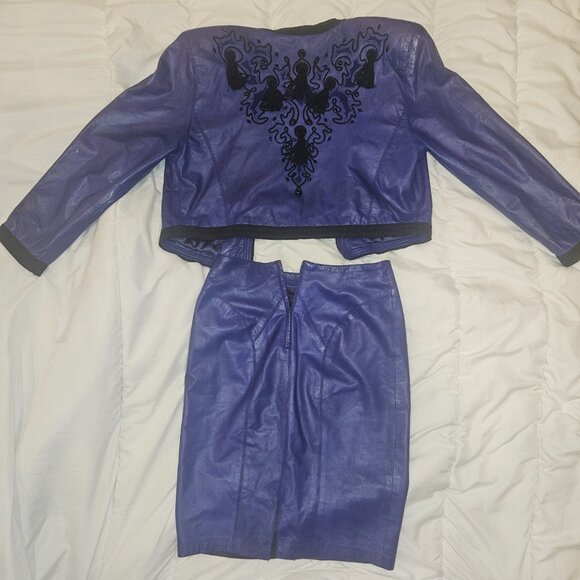 Vintage leather 1988 Mercedes Adrienne set - Picture 2 of 2